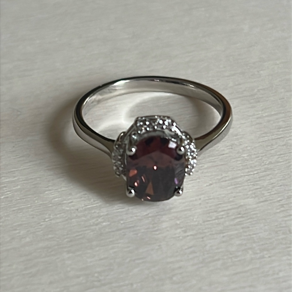 Sterling Silver CZ Halo Ring